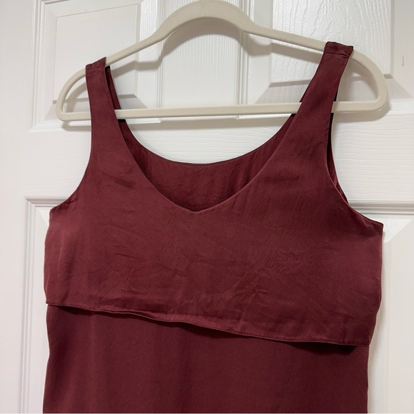Eileen Fisher Stretch Silk Tank Burgundy Size S - Picture 8 of 8